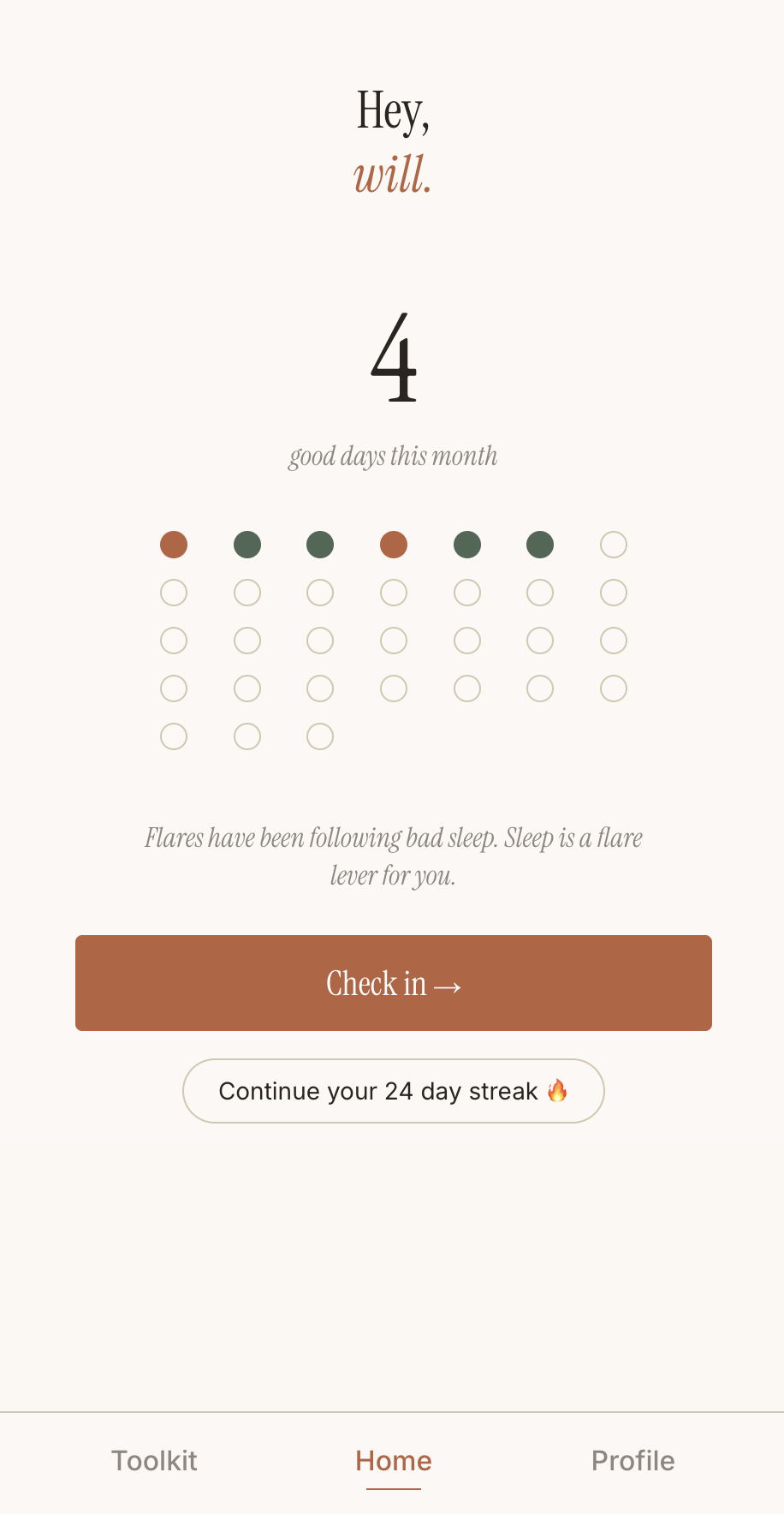 Ease home screen